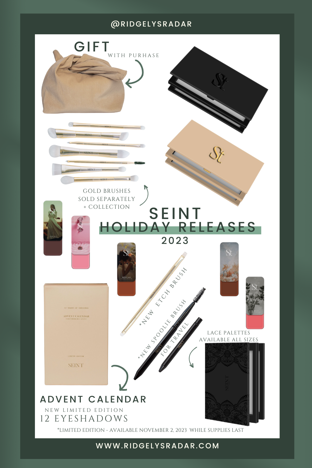 SEINT Beauty Holiday Releases 2023 | Ridgely's Radar