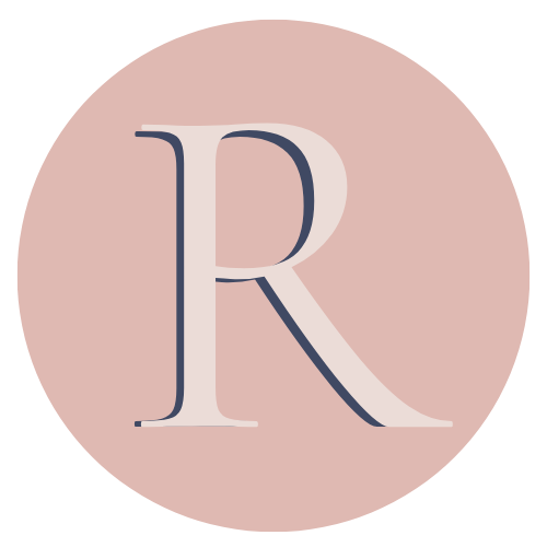 Letter "R" in a rose-colored circle background